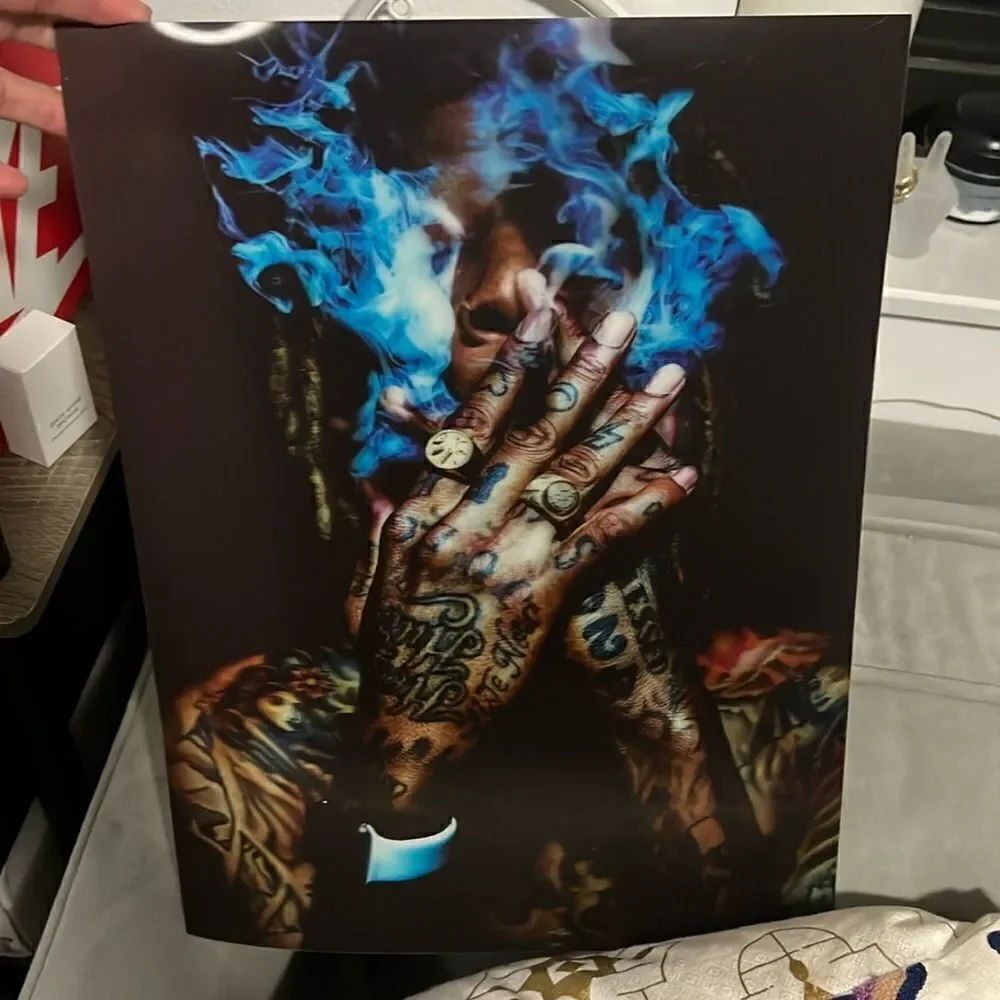 Wiz Khalifa Poster - BRAND NEW - 3D Picture - Smoking Rapper